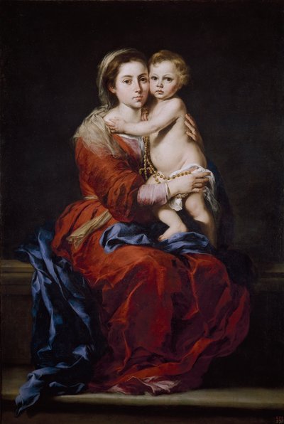 Vergine e Bambino con un rosario da Bartolomé Esteban Murillo